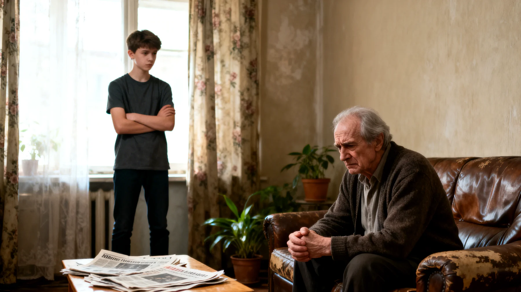 Nonno che fatica a sostenere il nipote adolescente di fronte ai cambiamenti tipici della crescita (fisici, emotivi, scolastici) e alle transizioni importanti (cambio scuola, trasferimenti, separazioni familiari), sentendosi impotente nel gestire le sue reazioni di chiusura, ansia o ribellione"